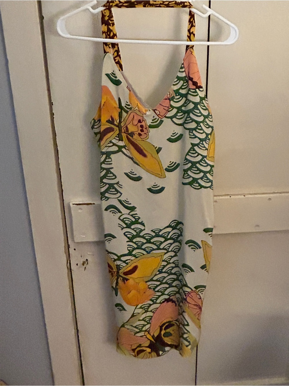 Anthropologie Multicolor Floral Slip Dress — Botanical Yellow, Pink, Green